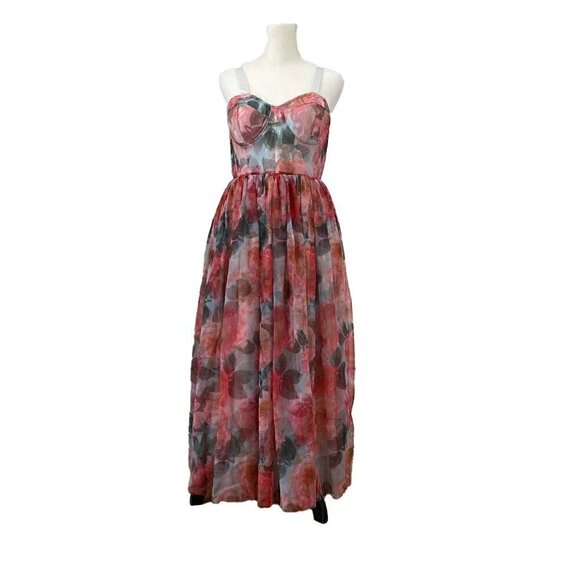 50. Floral Corset Midi dress - Picture 5 of 8